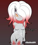  absurd_res anthro breasts canid canine carolina_(ginemarettipg) claws english_text female fur genitals ginemarettipg hair hi_res hisuian_zoroark mammal medium_breasts nintendo nude pok&eacute;mon pok&eacute;mon_(species) pokemon_legends_arceus pussy red_body red_fur regional_form_(pok&eacute;mon) simple_background solo text video_games white_body white_fur yellow_eyes 