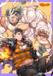  abs angel anthro arsalan duo frankenstein_costume halloween halo hi_res holidays human lifewonders male male/male mammal mummy_costume muscular muscular_anthro muscular_human muscular_male pecs tokyo_afterschool_summoners video_games youzora_samo18 zabaniya 