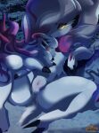  absurd_res anthro bodily_fluids duo female feral fur genital_fluids genitals hi_res hisuian_zoroark hisuian_zorua larger_female nintendo nude pok&eacute;mon pok&eacute;mon_(species) pokemon_legends_arceus pussy pussy_juice regional_form_(pok&eacute;mon) sarox size_difference spread_legs spreading video_games 