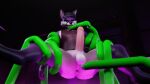  16:9 anthro bjorn_jr blender_(software) canid canine deep_throat fox fur hi_res male mammal oral oral_penetration penetration purple_body purple_fur restrained solo teasing tentacle_in_mouth tentacle_penetration tentacle_sex tentacles vdezten widescreen 
