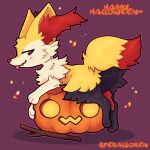  1:1 animal_genitalia animal_penis braixen canine_penis feralsoren fluffy food fruit genitals halloween holidays jack-o&#039;-lantern knot male nintendo penis plant pok&eacute;mon pok&eacute;mon_(species) pumpkin raised_tail solo video_games 