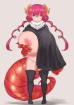 animal_humanoid annoyed areola big_breasts breast_grab breasts claws cloak clothing dragon dragon_humanoid female hair hand_on_breast hi_res holding_breast horn huge_breasts humanoid humanoid_pointy_ears ilulu inverted_nipples legwear lemonbizate_(artist) miss_kobayashi&#039;s_dragon_maid nipples pink_hair segmented_tail short_stack solo thick_tail thigh_highs top_heavy wide_hips 
