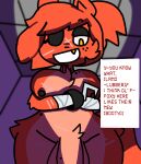  absurd_res animatronic anthro balls bandage big_breasts big_penis breasts canid canine clothing digital_media_(artwork) eye_patch eyewear first_person_view five_nights_at_freddy&#039;s flaccid fluffygayuniverse fox foxy_(fnaf) freckles fur genitals gynomorph hair hi_res hook intersex looking_at_viewer machine mammal nipples nude penis ponytail robot scar simple_background solo submissive submissive_pov video_games 