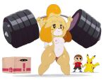  animal_crossing anthro black_eyes blonde_hair blush blush_stickers bottomwear box breasts brown_eyes brown_hair canid canine canis clothing container domestic_dog dot_eyes edit exercise eyebrow_through_hair eyebrows female fitness fur genitals group hair hi_res human isabelle_(animal_crossing) konami male mammal metal_gear navel nintendo nipples nude pikachu pok&eacute;mon pok&eacute;mon_(species) pussy scared shaking shih_tzu shirt short_stack shorts simple_background smile solid_snake solo_focus sssonic2 super_smash_bros. super_smash_bros._ultimate super_strength thick_thighs topwear toy_dog translucent translucent_hair trembling video_games villager_(animal_crossing) weightlifting weights white_background wide_hips workout yellow_body yellow_fur 