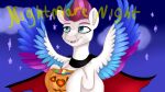  16:9 candies clothing costume equid equine female feral food fruit halloween halloween_costume hasbro hi_res holidays horse jbond mammal mlp_g5 my_little_pony my_little_pony:_a_new_generation pegasus plant pony postcard pumpkin solo text vampire widescreen wings zipp_storm_(mlp) 