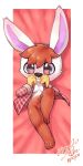  &lt;3 &lt;3_eyes 2021 animal_crossing barely_visible_nipples blush bodily_fluids breasts clothing female freckles fur gabi_(animal_crossing) genital_fluids genitals gingy_k_fox lagomorph leporid looking_at_viewer lying mammal nintendo nipples on_back pussy pussy_juice rabbit red_body red_fur shirt topwear video_games white_body white_fur 