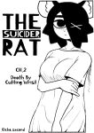  big_breasts black_hair breasts cho_second choi_yujin clothing comic death english_text female hair hi_res human humanoid mammal monochrome mouse murid murine rat rodent shirt suicide text the_suicider_rat topwear webcomic white_clothing white_shirt white_topwear 