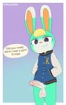  absurd_res animal_crossing anthro balls bodily_fluids bottomless clothed clothing dialogue digital_media_(artwork) english_text erection foreskin genital_fluids genitals girly hi_res humanoid_genitalia humanoid_penis jacket lagomorph leporid long_ears looking_at_viewer male mammal nintendo partially_clothed partially_retracted_foreskin penis porldraws precum rabbit sasha_(animal_crossing) signature simple_background smile solo speech_bubble talking_to_viewer text topwear video_games 