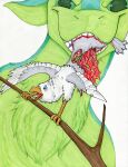  anthro anthro_pred avali avali_(original) avian bird_feet blood bodily_fluids countershading der feathered_wings feathers female female_pred feral feral_prey gore green_body green_eyes gryphon guts hard_vore hi_res holloworks intestines larger_pred luvashi male male_prey micro mythological_avian mythology open_mouth organs paws size_difference vore wings 