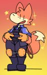  anthro boots canid canine clothing cute_fangs edit engineer_(team_fortress_2) footwear fox knee_pads male mammal overalls smile solo squishy_(artist) team_fortress_2 tobi_(squishy) valve video_games 