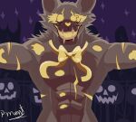  anthro five_nights_at_freddy&#039;s five_nights_at_freddy&#039;s_4 hi_res jack-o-bonnie_(fnaf) lagomorph leporid male mammal muscular muscular_male pinumontbalou rabbit solo video_games 