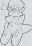  2021 anthro anthrofied blush bodily_fluids breasts ear_piercing ear_ring female forehead_gem genital_fluids genitals graphite_(artwork) hands_on_thighs kneeling looking_surprised luna_(lunaris_parukia) lunaris_parukia navel nintendo nipples nude open_mouth piercing pok&eacute;mon pok&eacute;mon_(species) pok&eacute;morph pussy pussy_juice seiza sitting solo traditional_media_(artwork) video_games weavile 