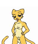  animal_genitalia anonymous_artist anthro balls bethesda_softworks breasts facial_expression felid fully_sheathed genitals gynomorph intersex katia_managan khajiit mammal prequel sheath solo the_elder_scrolls video_games webcomic 