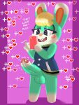  3:4 animal_crossing anthro big_penis bodily_fluids cellphone digital_media_(artwork) drooling fur genitals green_body green_fur hi_res lagomorph male mammal nintendo penis percey phone saliva sasha_(animal_crossing) shaded solo throbbing video_games 