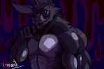  3:2 absurd_res anthro five_nights_at_freddy&#039;s five_nights_at_freddy&#039;s_4 hi_res male muscular nightmare_bonnie_(fnaf) pinumontbalou solo video_games 