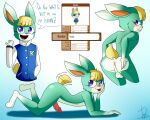  animal_crossing anthro anus blonde_hair butt clothed clothing digital_media_(artwork) english_text genitals girly hair hi_res lagomorph lechugansfw leporid looking_back male mammal nintendo penis presenting presenting_anus rabbit sasha_(animal_crossing) shaded solo text video_games 