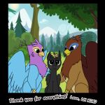  1:1 avian beak bird bird_feet blue_body blue_markings blush countershading equid equine fan_character feathered_crest feathered_wings feathers feral forest galliform green_eyes gryphon gyro_feather hasbro head_crest lightning_hunt lightning_hunt_(artist) male mammal markings my_little_pony mythological_avian mythology paws peafowl pegasus phasianid pink_body plant quadruped saewin tree wings 