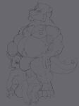  2020 2_horns 4_toes angry anthro arm_tuft barefoot beard belly big_belly big_biceps big_bulge big_calves big_pecs big_triceps black_and_grey blush blush_lines bovid bristol bulge bulge_in_face caprine cheek_tuft chest_tuft chiko_(bristol) chin_tuft claws closed_frown closed_smile clothed clothed_anthro clothed_male clothing duo ears_down eyebrows facial_hair facial_tuft feet forced front_view full-length_portrait glare goat grey_background half-closed_eyes hand_on_head hand_on_leg head_horn head_tuft hi_res hooves horn huge_deltoids huge_quads interspecies larger_anthro larger_male leg_tuft looking_at_viewer looking_down_at_partner male male/male male_anthro mammal monochrome muscle_size_difference muscular muscular_anthro muscular_male narrowed_eyes navel neck_tuft nipples pecs pivoted_ears plantigrade portrait pubes pupils serratus simple_background sitting size_difference slim_anthro slim_male speedo speedo_only spiked_tail spikes spikes_(anatomy) square_pupils standing swimwear tail_tuft toes topless topless_anthro topless_male tuft 