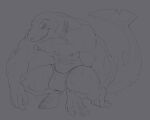  2020 2_penises 4_toes 5_fingers anthro arm_fins big_abs big_bulge big_muscles big_pecs big_triceps black_and_grey bristol bulge claws clothed clothing crouching digital_drawing_(artwork) digital_media_(artwork) digitigrade feet fin fingers fish full-length_portrait genitals gills grey_background huge_biceps huge_deltoids huge_muscles huge_triceps humanoid_hands looking_at_viewer male marine monochrome multi_genitalia multi_penis muscular muscular_anthro muscular_male navel nipple_piercing nipple_ring nipples open_mouth open_smile pecs penis piercing portrait serratus shark sharp_teeth simple_background skimpy smile smiling_at_viewer solo tail_fin teeth three-quarter_view toes topless topless_anthro topless_male wet wet_body 