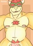  2d_animation animated anthro balls body_hair bowser breathing chest_hair chest_tuft eyebrows genitals hair horn koopa male mario_bros muscular navel nintendo nipples one_eye_closed orange_body orange_skin pecs penis raised_eyebrows red_hair red_pubes scalie sharp_teeth short_playtime simple_background slightly_chubby smile solo teeth trick_rex_(artist) tuft video_games wink 