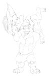  2020 5_fingers 5_toes abs absurd_res anthro anthro_on_anthro arm_tuft armband barefoot big_biceps big_calves big_pecs black_and_white bristol bulge bulge_size_difference carrying_partner cheek_tuft chin_tuft claws closed_smile clothed clothed_anthro clothed_male clothing digital_drawing_(artwork) digital_media_(artwork) duo ear_tuft elbow_tufts eye_contact eyebrows facial_tuft fan_character feet fingers front_view full-length_portrait half-closed_eyes hand_on_arm hand_on_leg happy head_tuft hi_res humanoid_hands knee_pads league_of_legends looking_at_another looking_down_at_partner looking_up_at_partner mahotis_(bristol) male male/male male_anthro mammal mohawk monochrome muscle_size_difference musclegut muscular muscular_anthro muscular_male narrowed_eyes navel nipples obliques open_mouth open_smile pecs plantigrade portrait pseudo_hair quads riot_games serratus short_anthro short_male simple_background slim_anthro slim_male smile speedo spotted_face standing swimwear toes topless topless_anthro topless_male tuft video_games white_background yordle 