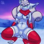  1:1 absurd_res alolan_vulpix anthro anthrofied armwear armwear_only blue_eyes breasts butt canid canine canis clothed clothing digital_media_(artwork) elbow_gloves female footwear fur galacticone genitals gloves gloves_only hair handwear handwear_only hi_res legwear legwear_only mammal mostly_nude navel nintendo nipples nude open_mouth outside pinup plant pok&eacute;mon pok&eacute;mon_(species) pok&eacute;morph pose presenting pussy regional_form_(pok&eacute;mon) scarf scarf_only snow socks solo stockings stockings_only toeless_footwear toeless_legwear toeless_socks tree video_games white_body white_fur winter 