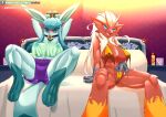  blaziken duo eeveelution ero-bee female female/female glaceon hi_res humanoid nintendo pok&eacute;mon pok&eacute;mon_(species) video_games waifu 