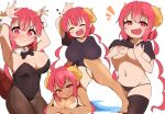  animal_humanoid big_breasts bikini breasts bunny_costume cleavage clothed clothing clothing_lift costume cute_fangs dragon dragon_humanoid female horn humanoid humanoid_pointy_ears ilulu jack-o&#039;_pose legwear miss_kobayashi&#039;s_dragon_maid navel pose segmented_tail shirt shirt_lift short_stack skimpy sleeping solo suntan swimwear tan_body tan_line thigh_highs thong topwear under_boob underwear wa_ki_ya_ku 