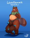  animal_genitalia anthro anthro_focus ball_fondling ball_worship balls belly big_balls big_sheath biped blue_background bottomwear brown_balls brown_body brown_ears brown_fur brown_inner_ear brown_nose brown_tail canid canine cheek_tuft clothed clothing countershade_fur countershade_torso countershading crop_top digital_media_(artwork) disembodied_hand english_text facial_markings facial_tuft fluffy fondling front_view full-length_portrait fully_sheathed fur genitals glistening glistening_balls glistening_body glistening_clothing glistening_fur gloves_(marking) green_bottomwear green_clothing green_shirt green_shorts green_topwear group head_markings hi_res hotpants huge_balls humanoid_hands hyper hyper_balls hyper_genitalia ineffective_clothing leaf leaf_on_head leg_markings male male_focus mammal markings mask_(marking) monotone_ears multicolored_body multicolored_fur muzzle_(marking) navel neck_tuft partially_clothed paws penis poking_out portrait raccoon_dog ring_(marking) ringtail sheath sheath_play shirt shorts simple_background skimpy slightly_chubby snout snout_markings socks_(marking) solo solo_focus standing tail_markings tan_body tan_countershading tan_fur tanuki text thick_sheath thick_thighs three-quarter_view topwear tuft two_tone_tail weretober weretober_2021 wyth 