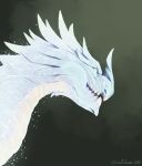  aurene bust_portrait cosmicsevour crystal_dragon dragon fangs female feral guild_wars hi_res portrait scales scalie solo video_games 