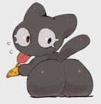  anthro butt domestic_cat felid feline felis female food genitals looking_back mammal pizza pussy rear_view small_(disambiguation) smol solo star-rod tongue tongue_out 