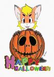  absurd_res anthro food foxavril fruit halloween hi_res holidays male plant pumpkin solo 