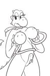  anthro autocunnilingus big_breasts bodily_fluids breasts cursed_image digital_media_(artwork) eyelashes female holding_breast licking long_tail long_tongue looking_at_viewer mario_bros masturbation multi_mouth multi_nose nintendo nude oral oral_masturbation prehensile_tongue saliva sketch solo standing tongue tongue_out tongue_wrap unknown_artist vaginal vaginal_masturbation video_games yoshi 