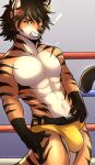  absurd_res aggressive anthro bulge cheetah clothing felid feline fighting_ring gift hi_res male mammal midnight_blue muscular muscular_anthro muscular_male nude solo underwear 