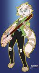  2021 absurd_res arashidrgn clothed clothing fur guitar hair hi_res kenny_(kennyoung) male mammal musical_instrument plucked_string_instrument procyonid raccoon solo string_instrument 