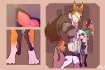  anthro anus bodily_fluids breasts canid canine cum cum_inside duo female fox genital_fluids genitals hyaenid larger_male lynnsnowmew male male/female mammal penetration procyonid public public_sex pussy pussy_juice raccoon sex size_difference vaginal vaginal_penetration 