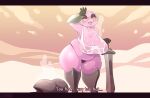  anthro areola armor big_breasts bodily_fluids breasts brittle_(plaga) clothing conditional_dnp english_text female gauntlets gloves gravelin handwear hanging_belly hi_res inkplasm melee_weapon non-mammal_breasts pink_body pink_scales pudgy_belly scales scalie shirt slightly_chubby solo steam sweat sword tank_top text thick_thighs tongue tongue_out topwear underwear weapon wet wet_clothing wet_shirt wet_topwear 