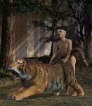  3d_(artwork) ambiguous_gender ambiguous_penetrated ambiguous_penetration bestiality detailed_background digital_media_(artwork) digitigrade duo fangs felid feral feral_penetrated from_behind_position fur growling human human_on_feral human_penetrating human_penetrating_feral interspecies looking_pleasured male male/ambiguous male_on_feral male_penetrating male_penetrating_ambiguous mammal nude open_mouth orgasm outside pantherine penetration plant quadruped roaring sex siberian_tiger tiger unknown_artist 