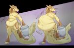  anthro balls balls_expansion belly belly_expansion bucket container digital_media_(artwork) expansion fish fur genital_expansion genitals letterbox male marine moobs obese overweight penis rumbling_stomach sequence sergal solo solo_focus surprise tail_expansion thick_tail troplilly vore weight_gain 