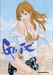  bikini cleavage gantz oku_hiroya open_shirt swimsuits 