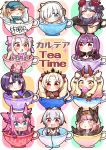  6+girls :d :o =_= ^_^ absurdres ahoge ainu_clothes anastasia_(fate/grand_order) artoria_pendragon_(all) bangs baseball_cap bikini_top black_bow black_legwear blonde_hair blue_eyes blue_hat blush bow brown_eyes brown_wings candy cape chibi circe_(fate/grand_order) closed_eyes closed_mouth commentary_request controller covered_mouth cup dragon_horns dress earrings elizabeth_bathory_(fate) elizabeth_bathory_(fate)_(all) ereshkigal_(fate/grand_order) eyebrows_visible_through_hair eyes_closed facial_mark fang fate/extra fate/grand_order fate_(series) feathered_wings food forehead_mark fur_collar game_controller hair_between_eyes hair_bow hair_over_one_eye hair_ribbon hair_through_headwear hair_tubes hairband hat head_wings headpiece heart high_ponytail highres holding holding_food horns huge_filesize ibaraki_douji_(fate/grand_order) ibaraki_douji_(swimsuit_lancer)_(fate) illyasviel_von_einzbern in_container in_cup infinity jako_(jakoo21) japanese_clothes jewelry katsushika_hokusai_(fate/grand_order) kimono lollipop long_hair looking_at_viewer minigirl multicolored_hair multiple_girls mysterious_heroine_xx_(foreigner) one_eye_closed oni oni_horns open_mouth parted_bangs parted_lips pink_bow pink_hair pink_hairband pointy_ears ponytail purple_dress purple_eyes purple_hair purple_kimono red_bow red_cape red_eyes red_ribbon ribbon scathach_(fate)_(all) scathach_skadi_(fate/grand_order) short_eyebrows shuten_douji_(fate/grand_order) shuten_douji_(halloween)_(fate) silver_hair sitonai skull sleeping sleeveless sleeveless_kimono smile snowflake_print sparkle star streaked_hair swirl_lollipop teacup thick_eyebrows thighhighs tiara tomoe_gozen_(fate/grand_order) twintails two_side_up v-shaped_eyebrows white_bikini_top white_bow white_hair white_kimono wings 