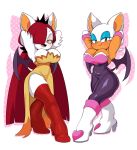  anthro big_breasts boots bottomwear breasts chiropteran clothed clothing crossover digital_media_(artwork) disney dress duo eyelashes eyeshadow fangs female footwear gloves green_eyes hair hair_over_eye half-closed_eyes hand_on_head hands_behind_head handwear hekapoo hi_res high_heels legwear licking licking_lips looking_at_viewer makeup mammal membrane_(anatomy) membranous_wings narrowed_eyes one_eye_obstructed open_mouth picturd pose red_eyes red_hair rouge_the_bat sega shoes simple_background smile sonic_the_hedgehog_(series) star_vs._the_forces_of_evil tongue tongue_out topwear video_games wings 