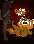  aggressive_retsuko ailurid anthro balls big-fig bite biting_own_finger breasts brown_body brown_fur claws duo english_text erection female finger_bite finger_in_mouth fingering fingering_self fur genitals group_masturbation haida hi_res holding_penis humanoid_genitalia humanoid_penis hyaenid male mammal masturbation moan nipples nude orange_body orange_fur orgasm orgasm_face penile penile_masturbation penis pubes red_panda retsuko sanrio sharp_teeth teeth text thought_bubble thoughts vaginal vaginal_fingering vaginal_masturbation 