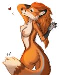  2021 5_fingers anthro areola breasts canid canine digital_media_(artwork) female fingers flashw fox mammal nipples nude simple_background white_background 