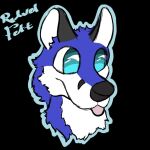  1:1 2021 anthro blue_body blue_eyes blue_fur canid canine digital_media_(artwork) fox fur kai_the_fox male mammal portrait redvel_fett signature solo sticker tongue tongue_out white_body white_fur 