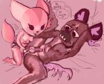  aggressive_retsuko anal anal_penetration anthro anthro_on_anthro anthro_penetrated anthro_penetrating anthro_penetrating_anthro balls big-fig breasts brown_body canid canine dialogue dildo dildo_in_ass dildo_insertion dominant dominant_female duo english_text female female_penetrating female_penetrating_male fennec fenneko fox from_front_position genitals gentle_femdom haida high-angle_view hyaenid lying male male/female male_penetrated mammal nipples nude on_back pegging penetration penis sanrio sex sex_toy sex_toy_in_ass sex_toy_insertion sex_toy_penetration small_penis speech_bubble spotted_hyena strapon strapon_in_ass strapon_sex submissive submissive_male tan_body text toying_partner 