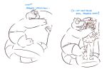  2021 anthro body_pillow clothing dylan_(the_human_heart) embrace english_text eulipotyphlan eyewear glasses hug leonthelionel male mammal mole_(animal) overweight overweight_male pillow simple_background sketch solo text the_human_heart_(game) underwear video_games visual_novel white_background 