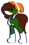  alpha_channel black_nose brown_hair brown_tail canid canine canis dire_wolf fur green_body green_fur hair hi_res male mammal merky_(ponytown) midori-kiwa-art ponytown solo traffic 