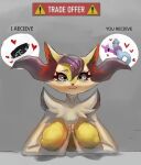  &lt;3 absurd_res anthro austinarts4 blush braixen breasts canid canine chest_tuft collar digital_media_(artwork) english_text fan_character featureless_breasts featureless_nipples female female_symbol fur gender_symbol hair hi_res inner_ear_fluff looking_at_viewer male_symbol mammal mary_(hipcat) meme multicolored_body multicolored_fur multicolored_hair nintendo pictographics pok&eacute;mon pok&eacute;mon_(species) sexuality_symbol simple_background smile solo speech_bubble spiked_collar spikes symbol text tiktok trade_offer tuft two_tone_body two_tone_fur two_tone_hair video_games white_body white_fur yellow_body yellow_fur 