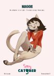  a_kitty_bobo_show absurd_res anthro clothing clothing_pull digital_media_(artwork) domestic_cat english_text felid feline felis feliscede female hi_res maggie_(kitty_bobo) mammal panties panty_pull shaded simple_background solo teasing text underwear underwear_pull white_background 